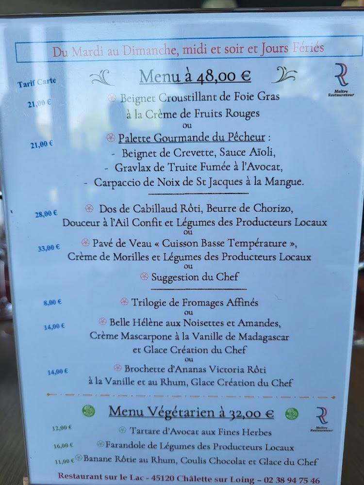 Restaurant sur le Lac - Menu Image 3